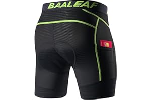baleaf Men's Cycling Underwear 4D Padded Bike Shorts Pocket Mountain Bike Liner Bicycle Gear