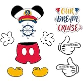 10 Pcs Cruise Door Magnet, Captain Mouse Cruise Door Decorations,Funny Mouse Ears Magnet for DCL Cruise& All Major Cruise
