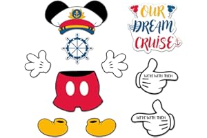 10 Pcs Cruise Door Magnet, Captain Mouse Cruise Door Decorations,Funny Mouse Ears Magnet for DCL Cruise& All Major Cruise