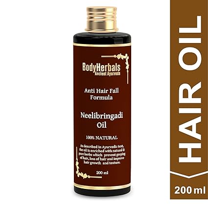BodyHerbals Ancient Ayurveda 100% Natural Neelibringadi Hair Oil (200ml)