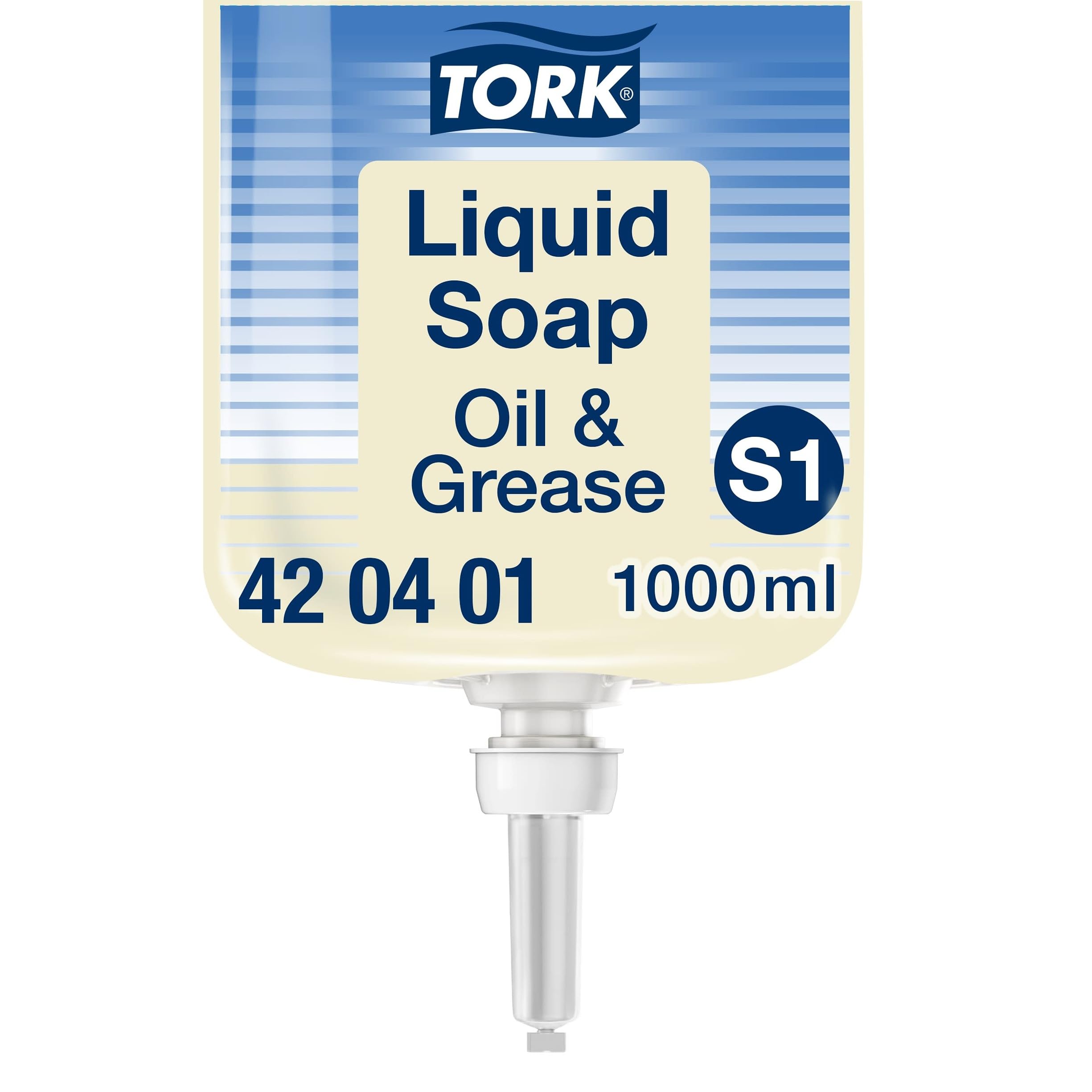 Tork Oil and Grease Liquid Soap S1, Dermatologically Tested, 1 x 1000ml, 420401