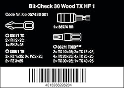 Wera - 05057436001 - Bit Assortment, Bit-Check 30