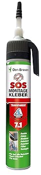 Den Braven SOS Montagekleber, transparent, 210 ml, sofort einsetzbar,zum Montieren, Kleben, Reparieren, Basteln, Dekorieren, 
