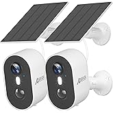 ANRAN Solar Security Cameras Wireless Outdoor for Home Security, 3MP 2K Color Night Vision WiFi Surveillance Home Camera with Solar Panel, Spotlight, PIR Detection, 2-Way Talk, 2 Packs