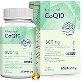 CoQ10 600mg Softgels | High Absorption CoQ10 Ubiquinol Supplement | Reduced Form Enhanced with Vitamin E & Omega 3 6 9 | Antioxidant Powerhouse Good for Health| 60 Softg