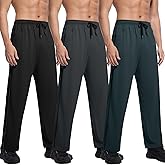 SACUIMAN 3 Pack Mens Athletic Sweatpants with Zipper Pockets,Workout Gym Running Jogging Training Pants for Men
