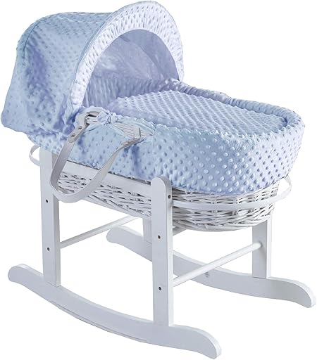 kinder valley white wicker moses basket