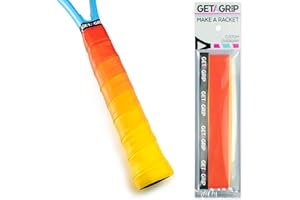 Get A Grip - Custom Tennis Racket Grip Tape - Anti-Slip/Quick-Drying Tennis Overgrips - Precut Badminton Racket Grip with Finishing Tape