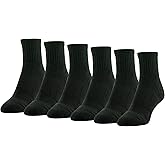 GOLDTOE Womens Fit Tec Cushion Quarter Socks, 6-pairs