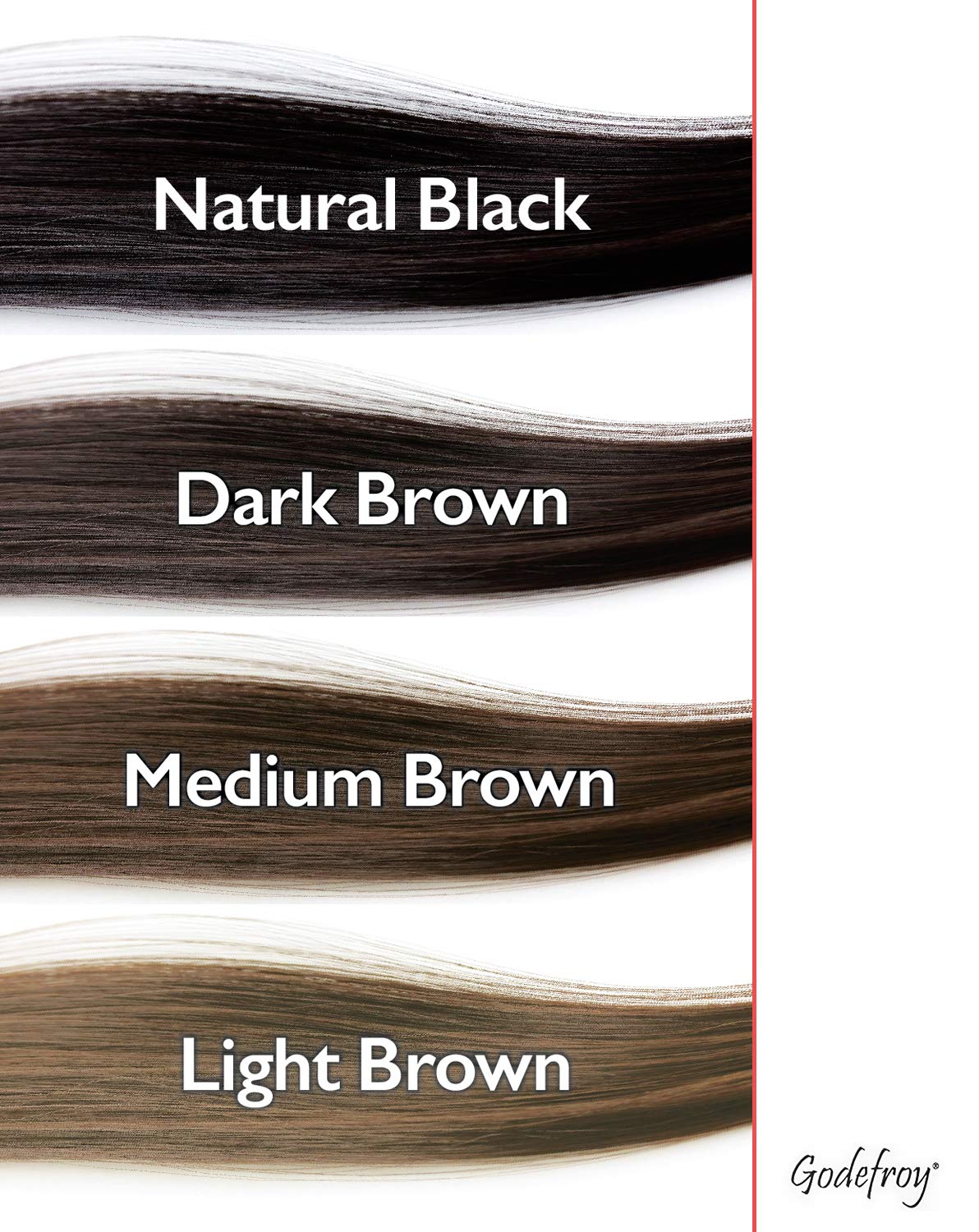 Godefroy Hair Color Kit for Spot Coloring, Covers Up Gray Hairs, Medium Brown, 4-Application Kit : Beauty