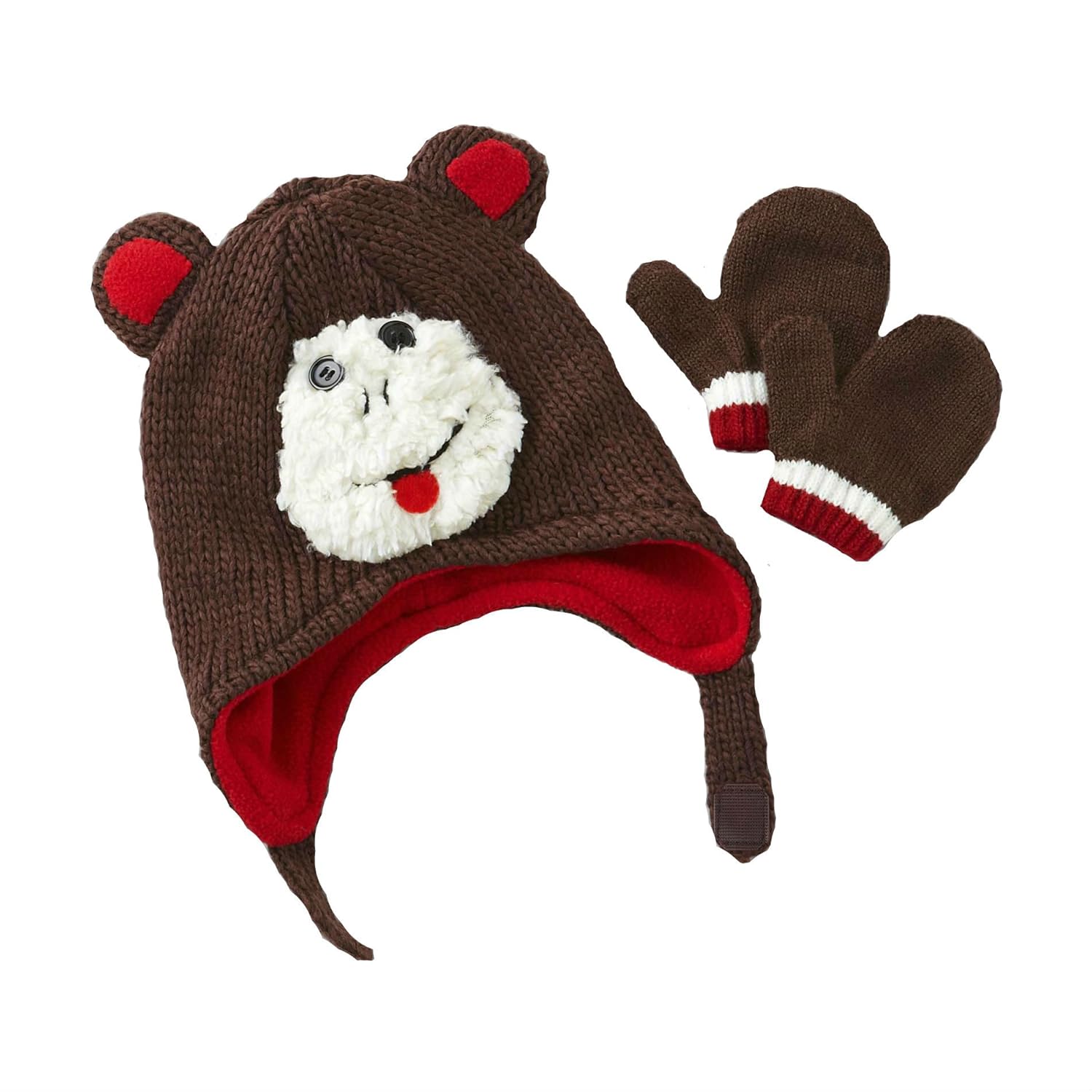 baby boy winter hat and mittens