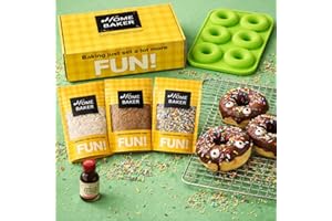 HomeBaker Kids Donut Baking DIY Activity Kit - Bake Yummy Donuts with Organic and Pre-Measured Ingredients - Voted Best STEM 
