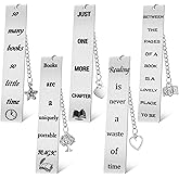 Qilery 5 Pcs Bookmarks for Book Lover Gifts Women Men Bookmark with Tassel Reading Accessories for Book Lovers Student Coworker Teens Birthdays Club Teacher Gifts(Inspirational)