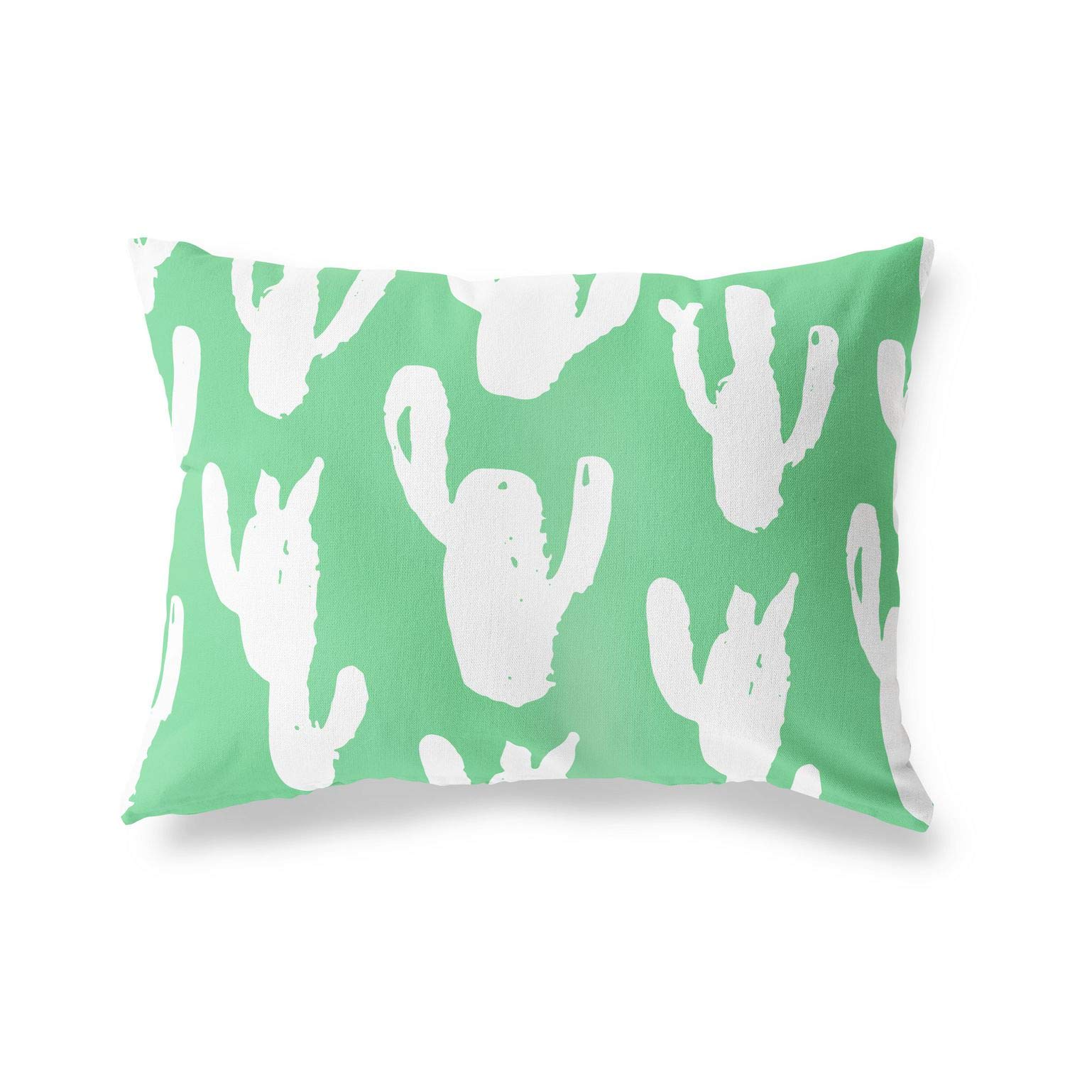 BonaMaison Decorative Cushion Cover, Petrol Green-White Throw Pillow Covers, Home Decorative Pillowcases for Livingroom, Sofa, Bedroom, Size: 45X60 Cm - Designed and Manufactured in Turkey