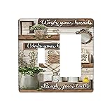 OILbiexn Light Switch Cover Rustic Farmhouse Flower