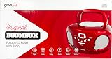 Groov-e Original Boombox CD Player with Radio Red view 5