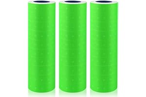 HATISAN 30 Rolls 15000 Price Gun Labels for Mx-5500 White Price Marker Stickers, Super Sticky Label Paper Tag Labels (Green)