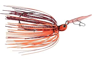 Strike King Tungsten Thunder Cricket Vibrating Swim Jig Fishing Lure, Compact Tungsten Head, Hand Tied Skirt, Trailer Keeper, 4/0 Owner Jungle Hook