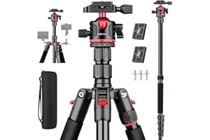 78" Porfessional Tripod for Camera, Victiv Aluminum Camera Tripod Monopod for DSLR, Spotting Scope,Telescope, Binoculars, Compact Heavy Duty Camera Stand for Photography Video Recording Travel