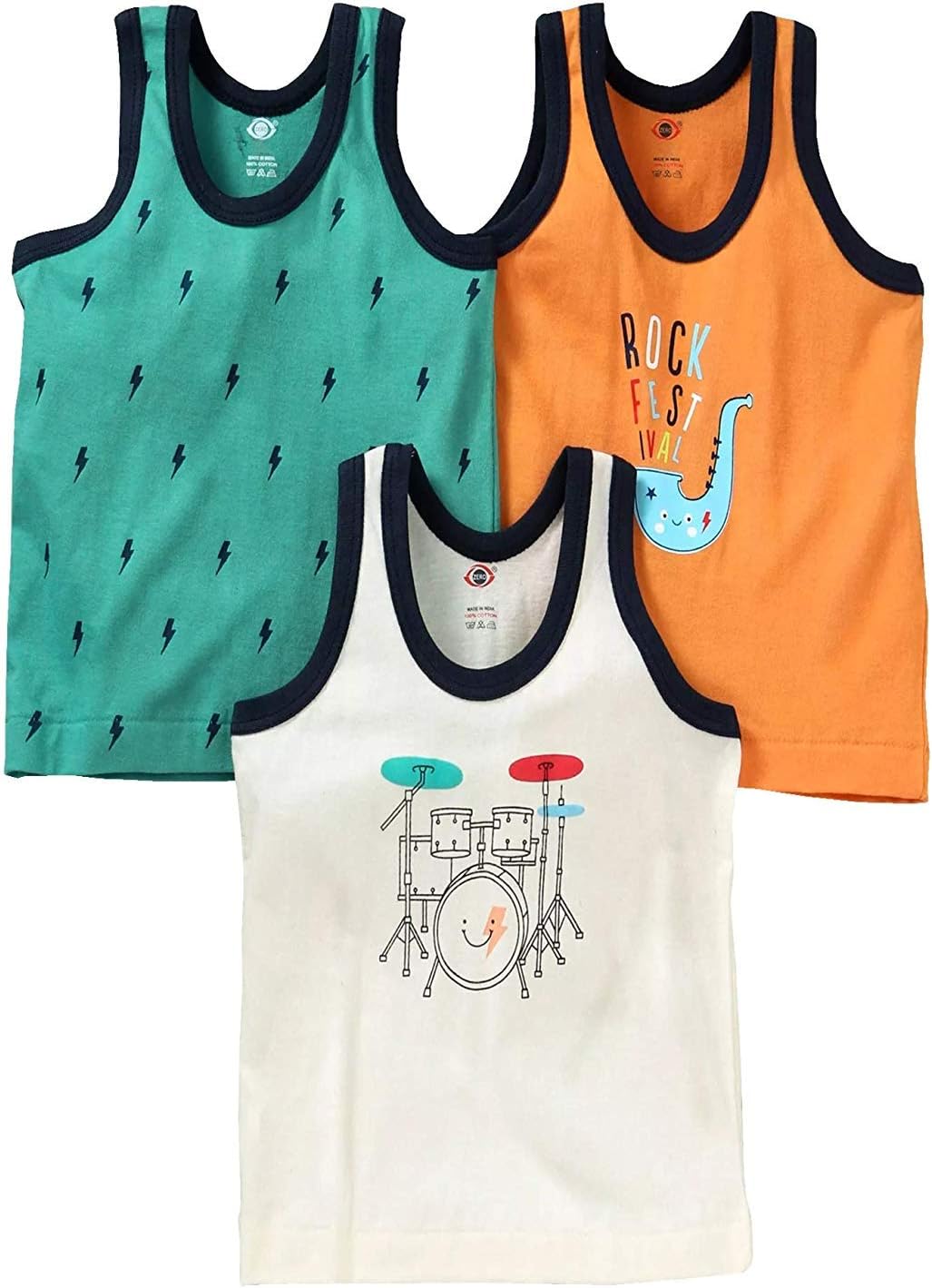 Zero Month Plus Printed Vest baniyan Cotton Inner wear Vest for Baby Vest Kids Vest Toddler Vest Pack of 3