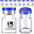 ZHANXUBIO Sterile Empty Vials with Self Healing Injection Port and Aluminum Plastic Cap,Sterile Package (1ml Clear 10PCS)