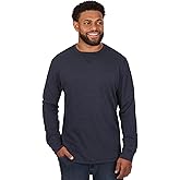 Coleman Long Sleeve Brushed Back Stretch Twill Double Knit Crewneck Shirt with Textured Fabric Detail