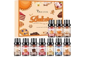 Bakery Essential Oils Set,Premium Fragrance Oil for Diffusers, Scents for Candle & Soap Making, Pumpkin Pie, Cream Vanilla, G