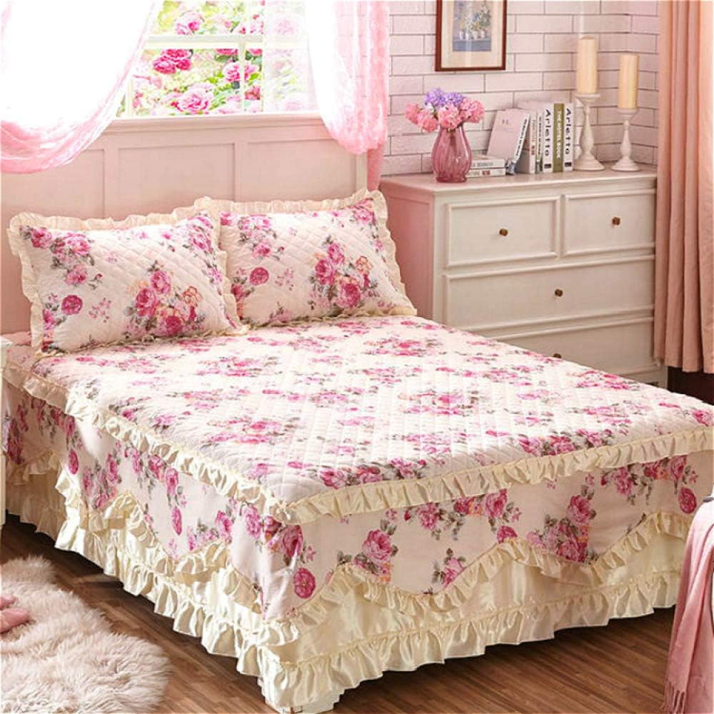 Samt Bettrock 150x200cm Mit Rüschen - Matratzenschutz Mit Spannbettlaken