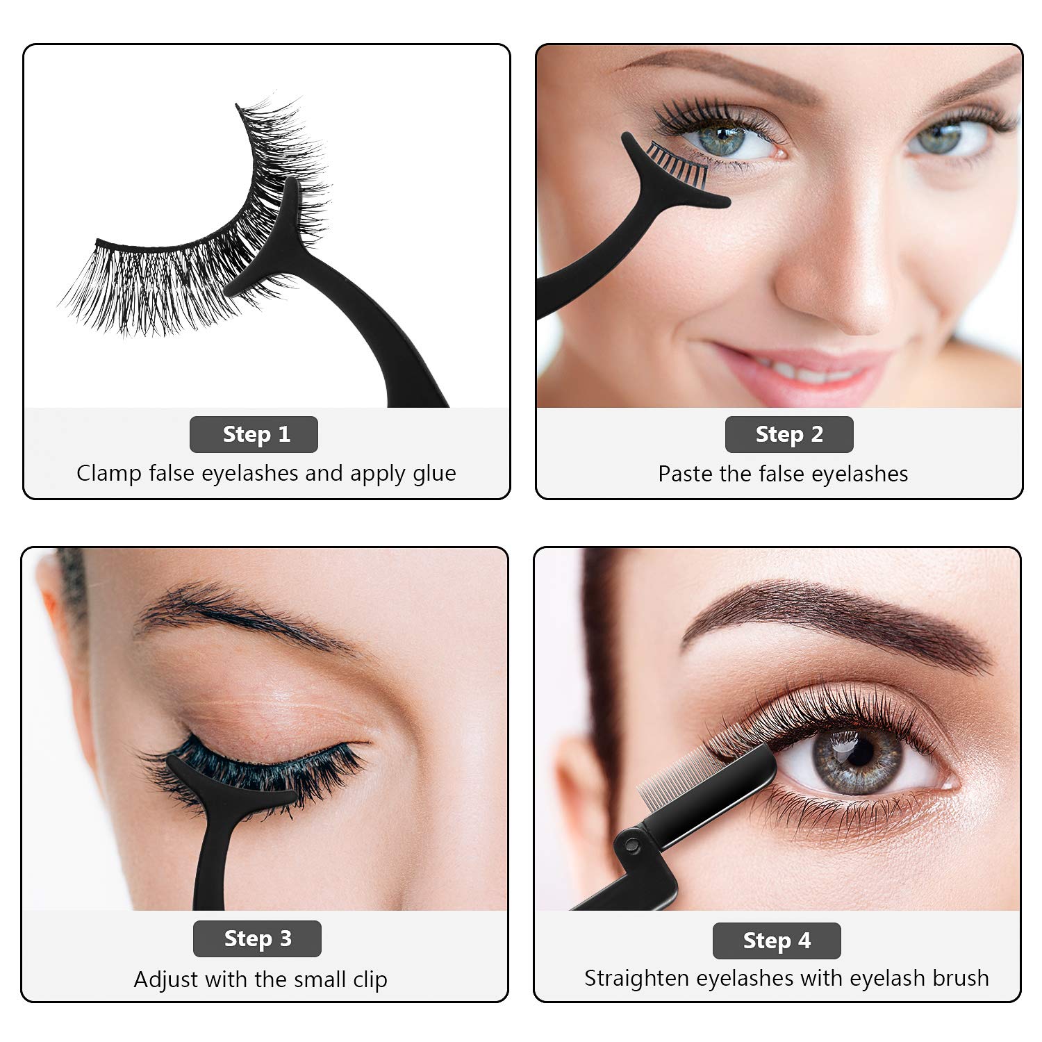 16 Pieces Eyebrow Tweezers Grooming Kit, 16 in 1 Eyebrow Kit with Eyebrow Scissors Trimmer Brush Razor Tweezers Stencil Shaper, Eyelash Curler False Eyelashes Applicator Tool Brows Dermaplaning Tools: Beauty