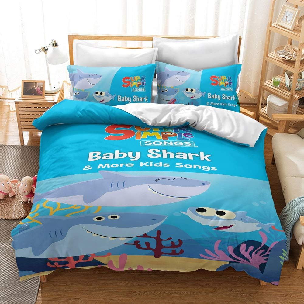 queen size baby shark bedding