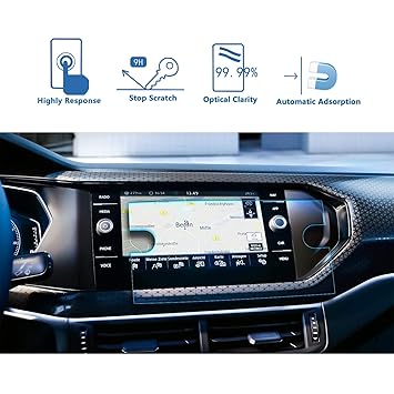 LFOTPP - Protector de Pantalla para Coche de 8 Pulgadas para Volkswagen T-Cross – 9H Resistente a los arañazos