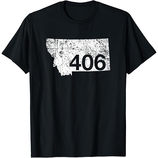 Amazon.com: Montana 406 Area Code T-Shirt : Clothing, Shoes & Jewelry