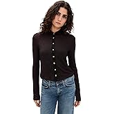 rag & bone Women's The Knit Contrast Long Sleeve Polo