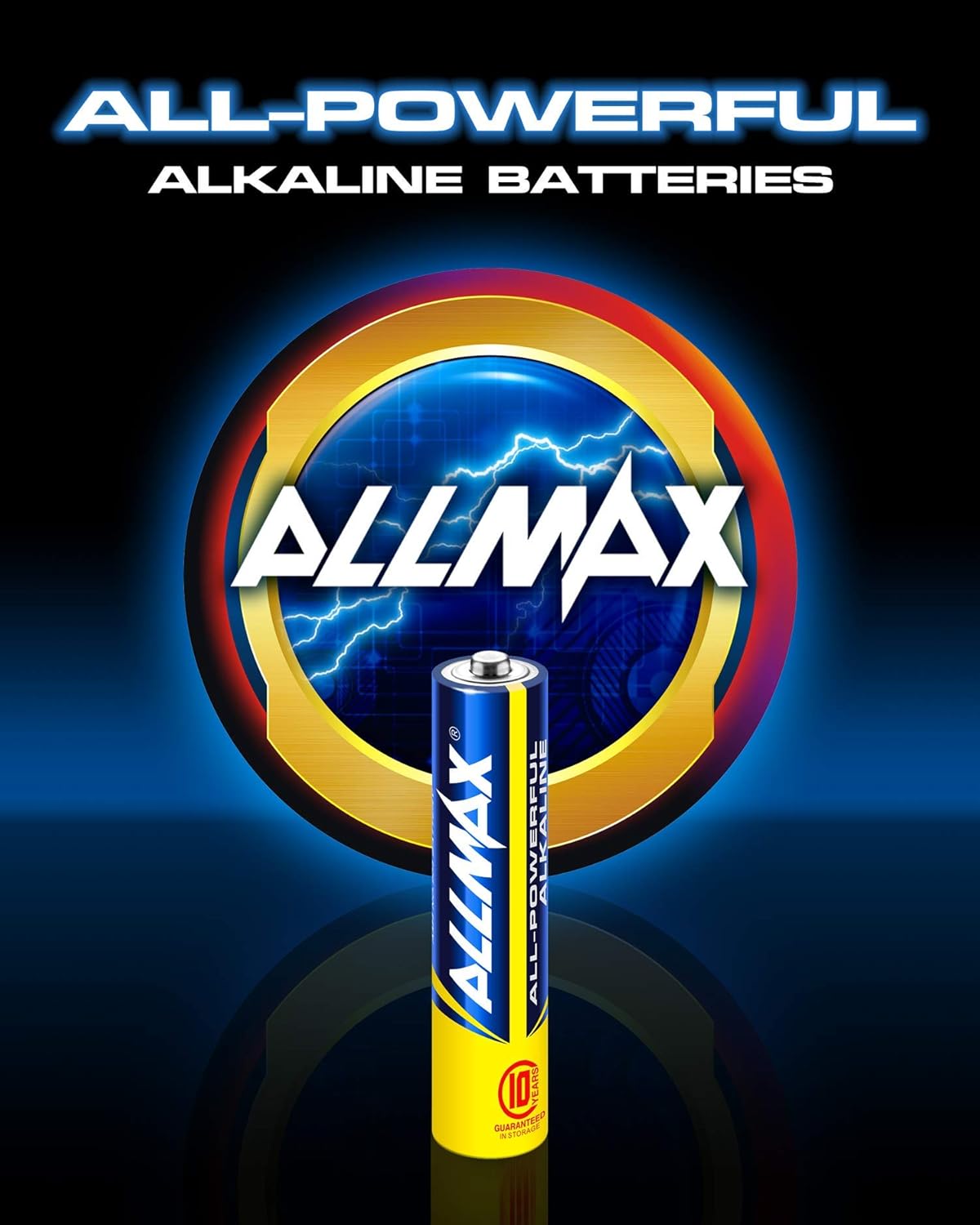Allmax AAA Maximum Power Alkaline Batteries (100 Count Bulk Pack) – Ultra Long-Lasting Triple A Battery, 10-Year Shelf Life, Leak-Proof, Device Compatible – Powered by EnergyCircle Technology(1.5V): Health & Personal Care