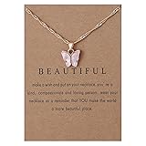 Colorful Acrylic Butterfly Pendant Necklace