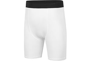 TeGlraddix Youth Boy Compression Shorts for Sports, Kids Performance Spandex Athletic Running Underwear