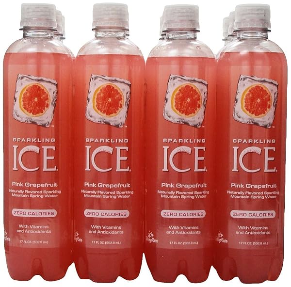 SPARKLING ICE SPRING WATER, PINK GRAPEFRUIT, 17-OUNCE BOTTLES, CASE OF 18 BOTTLES