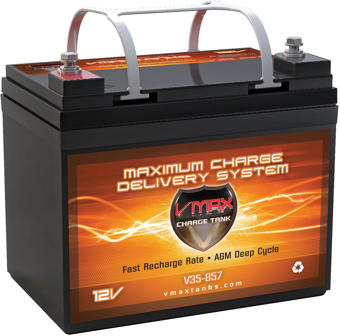 VMAX857 AGM Deep Cycle Group U1 Battery Replacement for Amigo Mobility Smart Shopper 12V 35Ah Wheelchair Battery