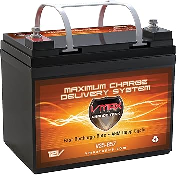 Amazon Com Vmax857 Agm Deep Cycle Group U1 Battery Replacement Compatible With Interstate Dcs 33 12v 35ah Wheelchair Battery Electronics