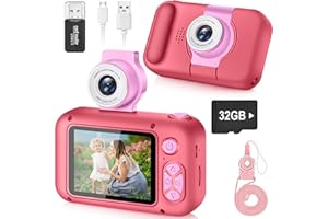 ARNSSIEN Kid Camera,Camera for Kid,2.4in IPS Screen Digital Camera,180°Flip Len Student Camera,Children Selfie Camera with Playback Game,Christmas/Birthday Gift for 4 5 6 7 8 9 10 11 Year Old Girl Boy