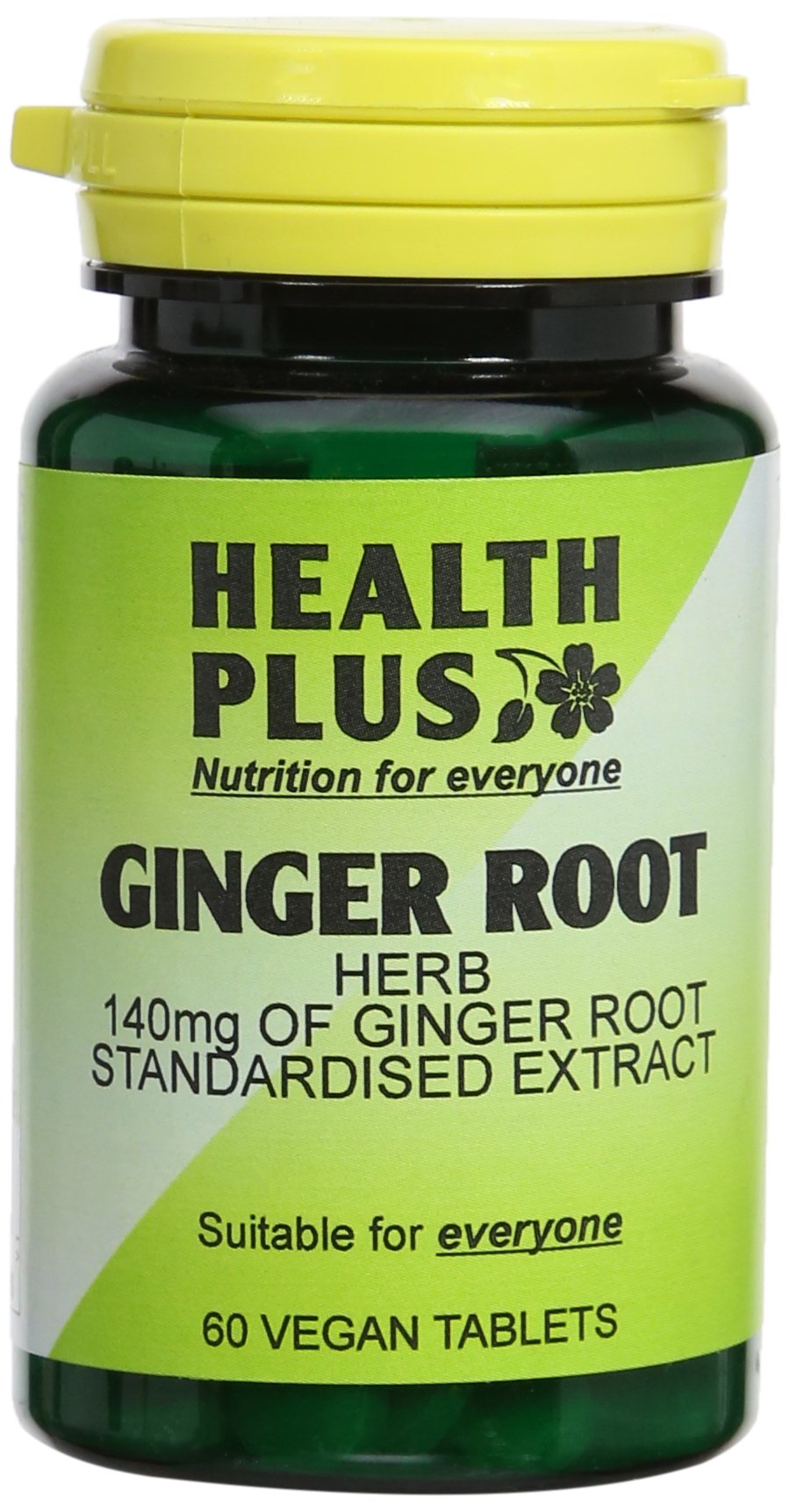 Health Plus Ginger Root 550mg Digestive Health Plant Supplement - 60 Tablets
