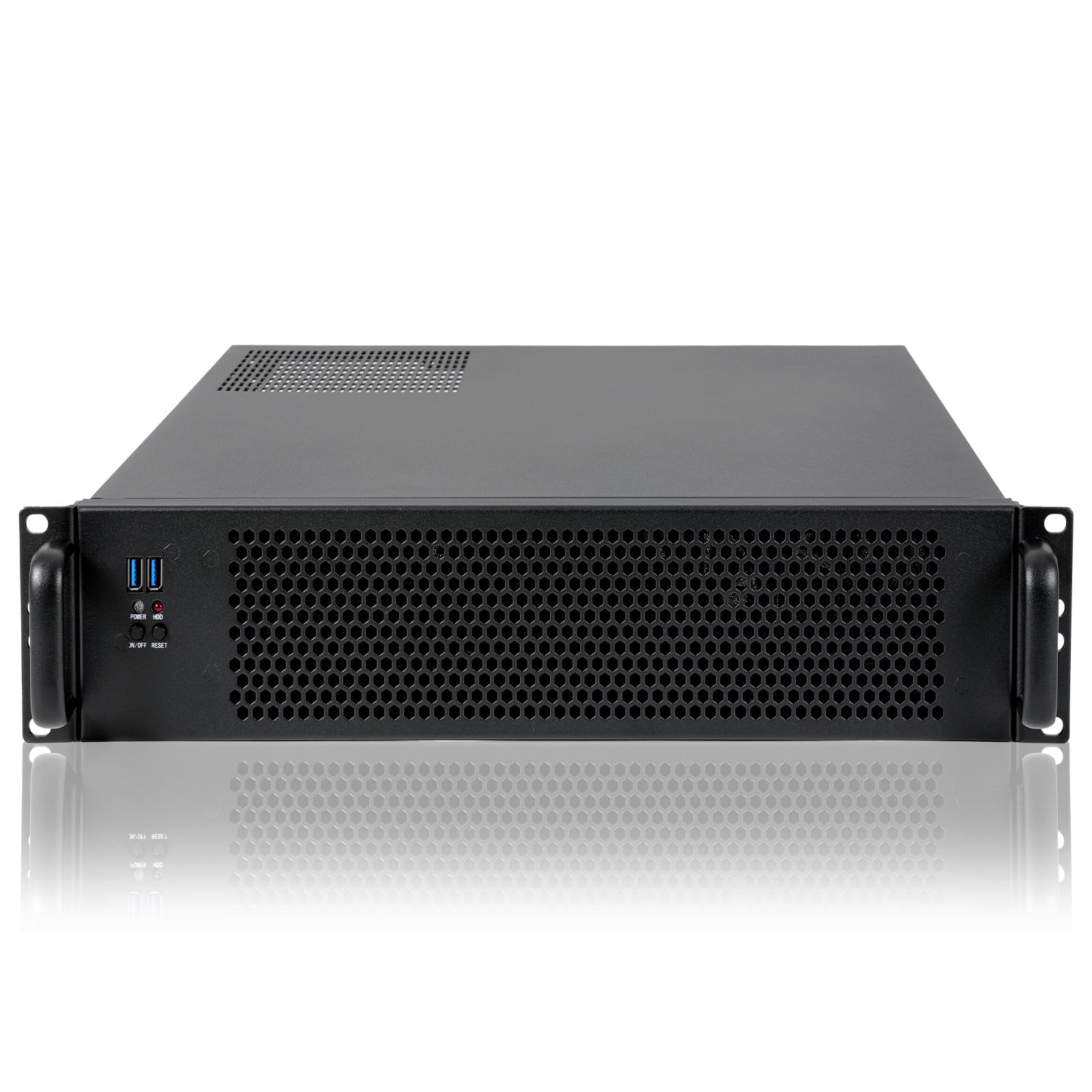 RackChoice MicroATX/Mini-ITX 2U Rackmount Server Chassis max 9x3.5 Bay / USB3.0 with 2.0 Adapter Support ATX PSU Either top or Side Cooling Depth 17.7