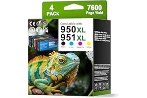 950XL 951XL High Yield Ink Cartridges Replacement for HP 950 XL 950 Ink Cartridges for Office Jet Pro8600 8100 8110 8610 8615