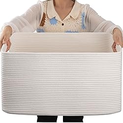 OIAHOMY 75L Large Blanket Basket, Woven Blanket