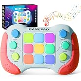 Christmas Fast Push Game Fidget Toys Handle, Upgraded Flashing Quick Press Games Pro for Kids, Speed Push Light Up Fidget Game, Educational Handheld Console Gamepad Toy for Boys, Girls