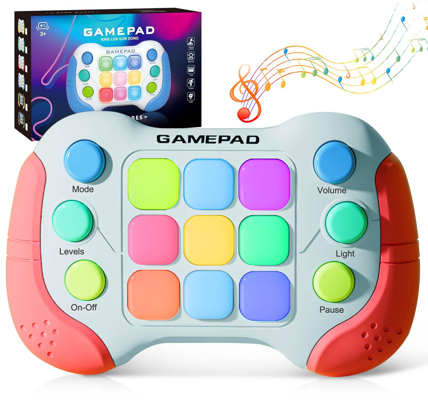 Kids Handheld Games, Upgraded Flashing Quick Press Games Pro for Kids, Speed Push Light Up Fidget Game, Educational Handheld Console Gamepad Toy for Boys, Girls Gifts