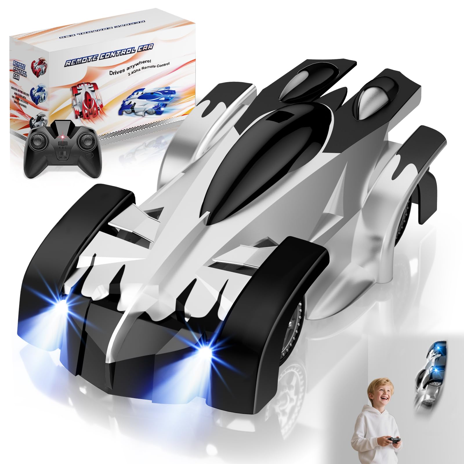 Photo 1 of Yucmed Wall Climbing Remote Control Car, 360°Rotating Dual Mode RC Stunt Car