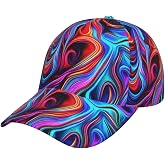 BCQJNB Tie Dye Baseball Cap, Snapback Trucker Hat for Men Women | printed baseball cap with breathable mesh back, Adjustable snapback closure trucker hat for men &amp; women