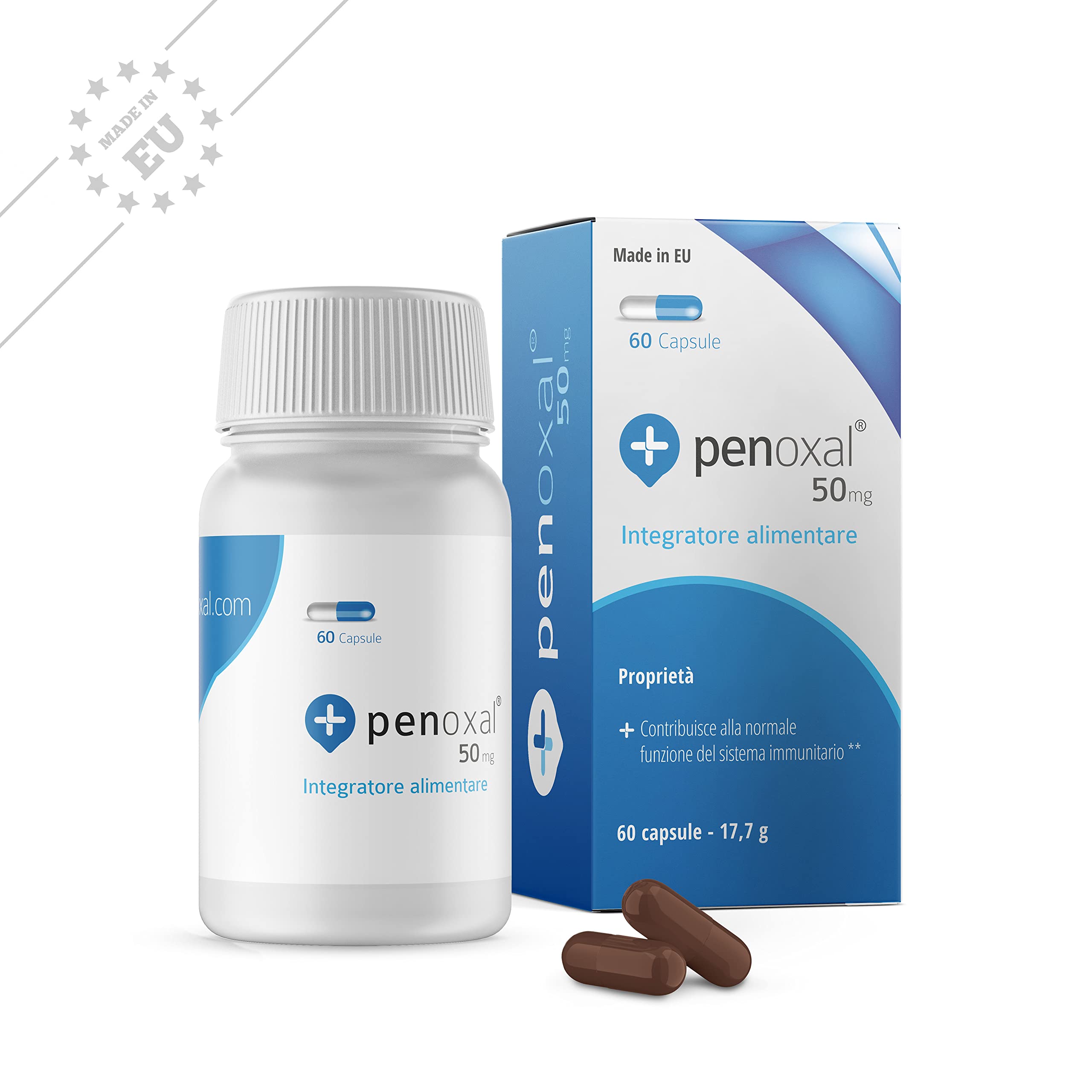 Penoxal 50 mg (60 capsules) - strengthening immunity, Vitamin C, Beta Glucan
