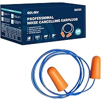 200 Pairs Silicone Ear Plugs With Cord – Noise Cancelling, Individually Wrapped, Reusable – For Sleeping, Shooting, Studying, Construction & Swimming (Navy Blue & Orange) - View #5